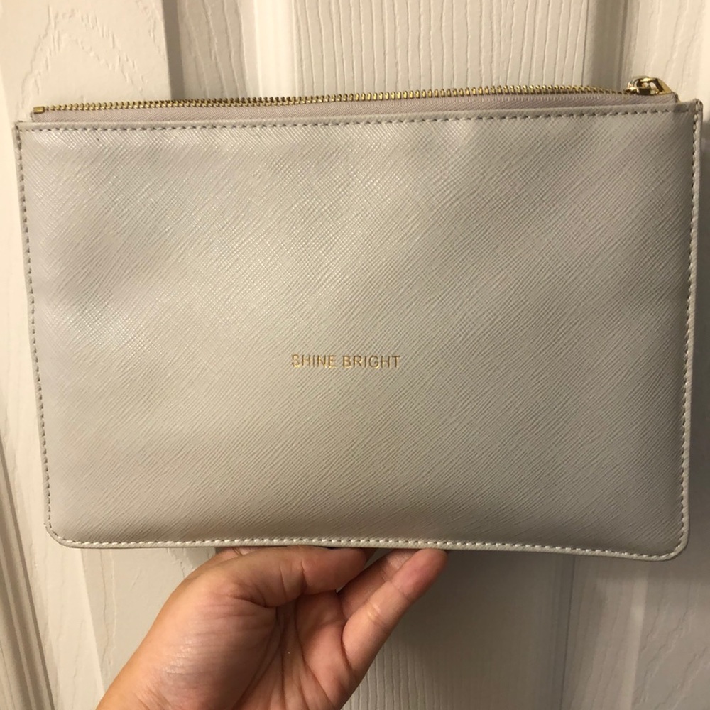 Katie Loxton Light Grey “Shine Bright” Pouch